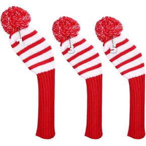 Golf Head Covers for Driver Woods Fairway Hybrids, Long Neck Golf Club Headcovers Set with Number Tags 1 3 5（3pcs）