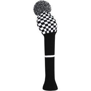 Scott Edward 1PCS Golf Head Cover Knit for Driver Wood Fairway Wood Hybrid with Rotating Number Tags Number Tags