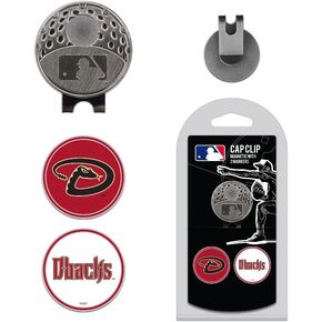 Team Golf MLB Golf Cap Clip with 2 Removable Double-Sided Enamel Magnetic Ball Markers, Attaches Easily to Hats