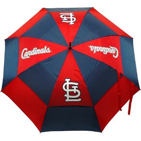 Team Golf MLB 62" Golf Umbrella with Protective Sheath, Double Canopy Wind Protection Design, Auto Open Button