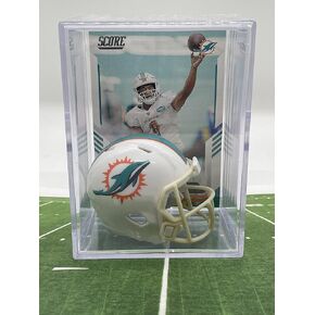 Miami Dolphins NFL Helmet Shadowbox w/Tua Tagovailoa card in Saudi Arabia
