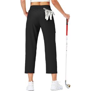 Women's Golf Pants Lightweight High Waisted 7/8 Ankle Pant with 4 Pockets for Athletic Lounge Travel Work