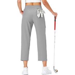 Women's Golf Pants Lightweight High Waisted 7/8 Ankle Pant with 4 Pockets for Athletic Lounge Travel Work