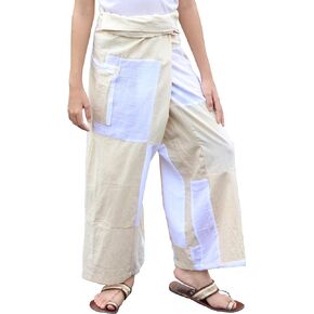 RaanPahMuang Thai Fisherman Boys Girls Loose Yoga Pirate Harem Unisex Wrap Pants