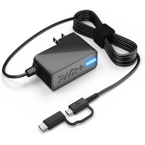 PWR+ Extra Long AC Adapter Power Supply Cord for Zoom H1n PodTrak P4 Podcast Recorder Tascam DR-05X DR-40X DR-07X Portacapture X6 X8 US-42B US-1X2HR MiNiSTUDIO Creator Handheld Digital Audio Charger