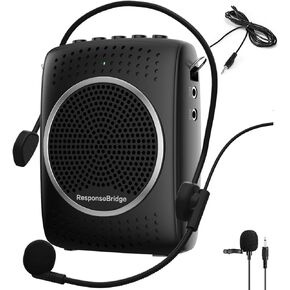 Voice Amplifier for Teachers Personal Lapel Microphone/Wired Microphone Headset - Loudly Rechargeable Portable Microphone with Speaker, 2000mAh Small Pa System with Headset Microphone Classroom ect in Kuwait