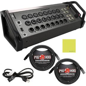 حزمة خلاط رقمي Allen & Heath AH-CQ20B فائقة الصغر 20 بوصة / 8 مخرج مع كابل ميكروفون Pig Hog PHM15 Pig Hog 8 مم، وكابل طاقة وقطعة قماش لتلميع الصوت السائل AH-CQ20B in Kuwait