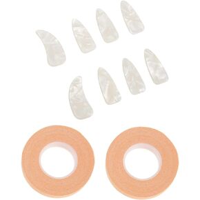 SUPVOX 1 Set Guzheng Nails Gadgets for Kids Guitar Picks for Kids Nails Supplies for Nails Professional Guzheng Nail Protectors Pipa Tape Guzheng Nail Tapes Guzheng Supplies Major Pink