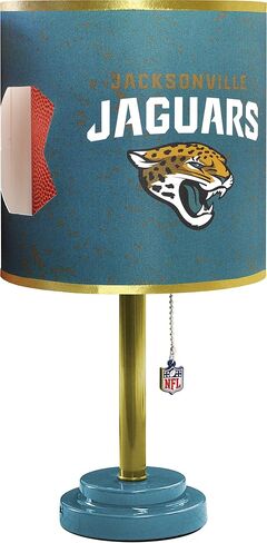 مصباح طاولة Idea Nuova NFL NK980160 Jacksonville Jaguars مع غطاء مصباح مقطوع بالقالب in Saudi Arabia