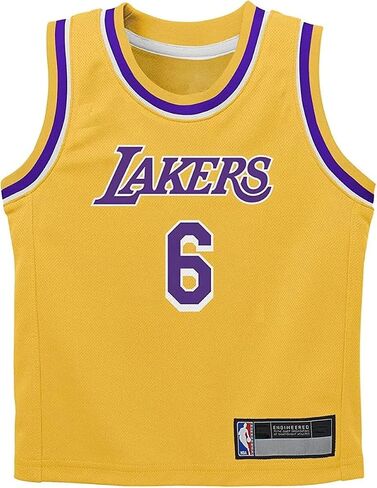 قميص Outerstuff Lebron James Los Angeles Lakers باللون الأصفر رقم 6 للرضع والأطفال الصغار من فريق Color Home Swingman in Saudi Arabia
