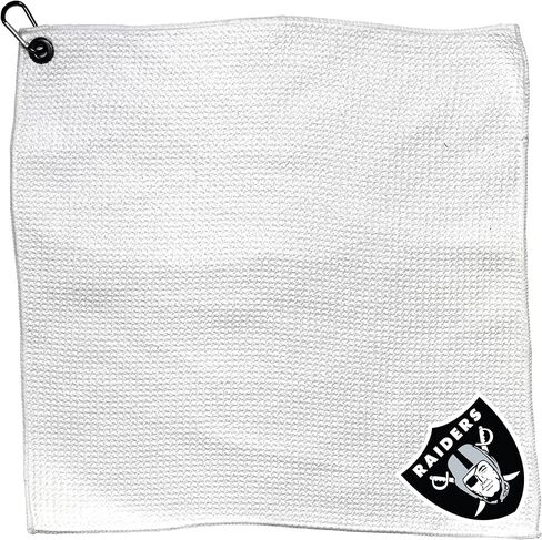 منشفة Team Golf NFL Team Golf NFL Microfiber - 38.1 سم × 38.1 سم (أبيض) مع مشبك حلقة تسلق، ألياف دقيقة فاخرة مع جيوب وافل عميقة - امتصاص فائق للمياه ومنشفة تنظيف سريعة الجفاف للجولف in Kuwait