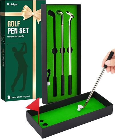 Bruiefpap Golf Pen - Funny Gag Gift for Golf Lovers, Men - Mini Desk Golf Set, Christmas Stocking Stuffer in Kuwait