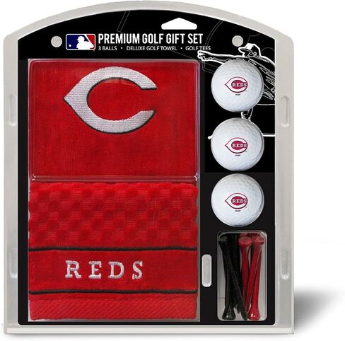 Team Golf MLB Gift Set Embroidered Golf Towel, 3 Golf Balls, and 14 Golf Tees 2-3/4" Regulation, Tri-Fold Towel 16" x 22" & 100% Cotton in Saudi Arabia
