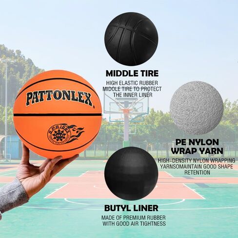 كرة سلة مطاطية مقاس 7/29.5 بوصة كرة سلة رسمية للرجال داخل وخارج المنزل للعب في الفناء الخلفي الداخلي والحديقة الخارجية والشاطئ وحمام السباحة in Kuwait