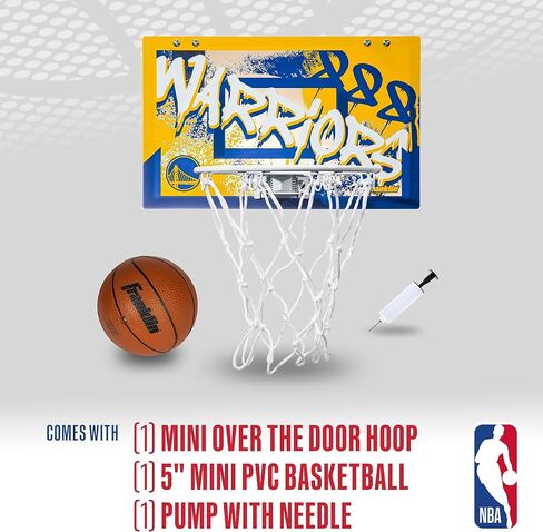 Franklin Sports NBA Team Over the Door Basketball Hoops - Kids Indoor Mini Basketball Hoop + Ball Set - NBA Fan Mini Hoops in Saudi Arabia
