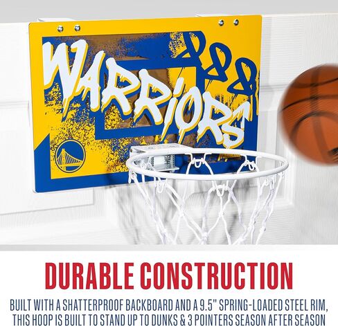 Franklin Sports NBA Team Over the Door Basketball Hoops - Kids Indoor Mini Basketball Hoop + Ball Set - NBA Fan Mini Hoops in Saudi Arabia