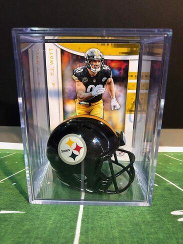 Pittsburgh Steelers NFL Helmet Shadowbox w/T.J. Watt card in Saudi Arabia
