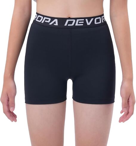شورت مضغوط للكرة الطائرة من الألياف اللدنة للفتيات مقاس 3 بوصات من DEVOROPA، شورت يوجا قابل للتمدد للشباب والجمباز والرقص والرقص بدون جيوب in Kuwait