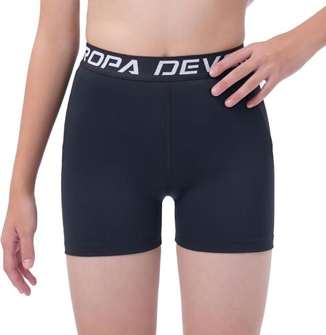 شورت مضغوط للكرة الطائرة من الألياف اللدنة للفتيات مقاس 3 بوصات من DEVOROPA، شورت يوجا قابل للتمدد للشباب والجمباز والرقص والرقص بدون جيوب in Kuwait