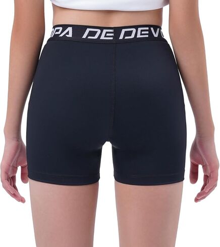 شورت مضغوط للكرة الطائرة من الألياف اللدنة للفتيات مقاس 3 بوصات من DEVOROPA، شورت يوجا قابل للتمدد للشباب والجمباز والرقص والرقص بدون جيوب in Kuwait