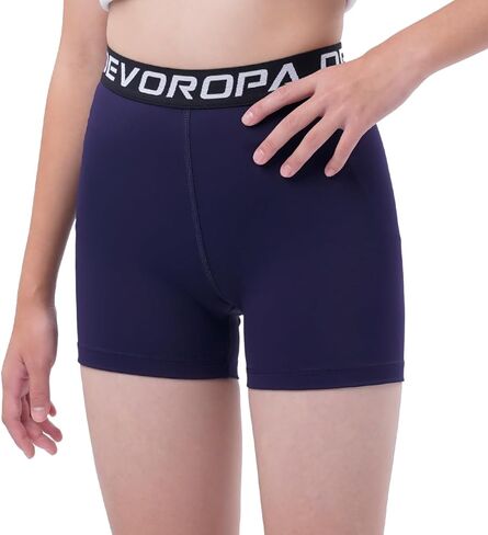 شورت مضغوط للكرة الطائرة من الألياف اللدنة للفتيات مقاس 3 بوصات من DEVOROPA، شورت يوجا قابل للتمدد للشباب والجمباز والرقص والرقص بدون جيوب in Kuwait