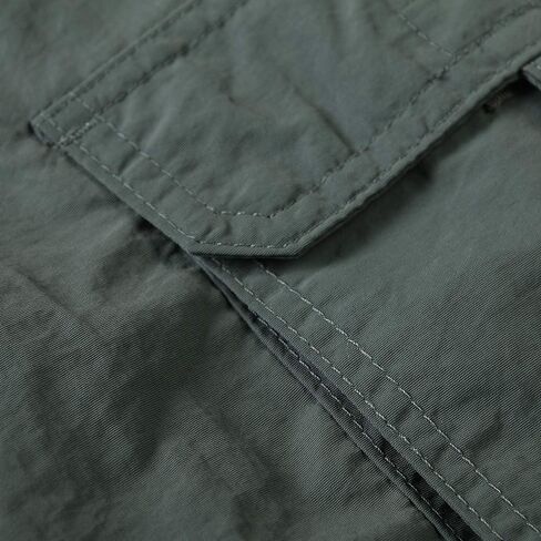 Boys' & Men Quick Dry Hiking Shorts Elastic Waist Athletic Outdoor Camping Fishing Grey Tag 170-11-12 Years in Kuwait