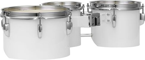 مجموعة Pearl MJT680/CXN33 Junior Marching Trio مقاس 6 بوصة × 6.5 بوصة و8 بوصة × 6.5 بوصة و10 بوصة × 6.5 بوصة وحامل مع شريط قبضة فاتر VGTB، أسود (4 عبوات) in Kuwait