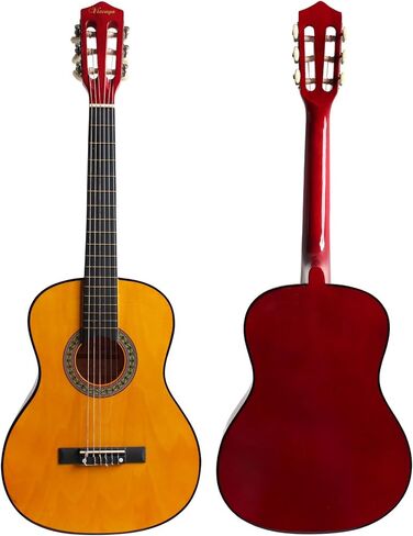 جيتار كلاسيكي مقاس 1/2 مقاس 34 بوصة أوتار نايلون حزمة بداية للجيتار الصوتي الكلاسيكي مع حقيبة حمل وإكسسوارات للطلاب المبتدئين والأطفال - طبيعي in Kuwait