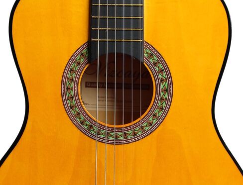 جيتار كلاسيكي مقاس 1/2 مقاس 34 بوصة أوتار نايلون حزمة بداية للجيتار الصوتي الكلاسيكي مع حقيبة حمل وإكسسوارات للطلاب المبتدئين والأطفال - طبيعي in Kuwait