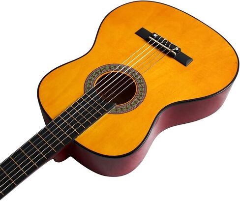 جيتار كلاسيكي مقاس 1/2 مقاس 34 بوصة أوتار نايلون حزمة بداية للجيتار الصوتي الكلاسيكي مع حقيبة حمل وإكسسوارات للطلاب المبتدئين والأطفال - طبيعي in Kuwait