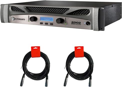 حزمة مضخم الطاقة Crown Audio XTi 2002 ثنائي القناة مع كابل XLR-XLR مقاس 20 بوصة in Kuwait