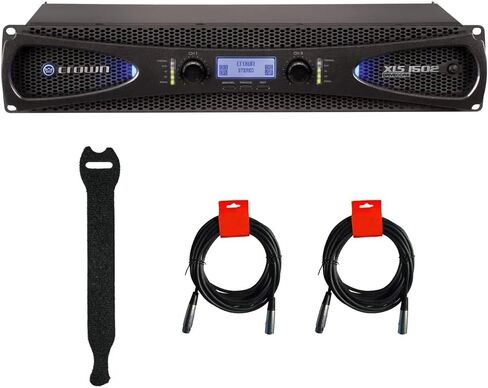 مضخم طاقة ستيريو Crown Audio XLS 1502 بقدرة 525 وات عند 4 أوم (XLS1502) مع أشرطة تثبيت وكابل 2X XLR-XLR in Saudi Arabia