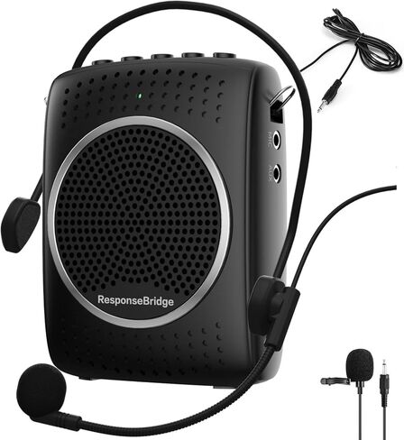 Voice Amplifier for Teachers Personal Lapel Microphone/Wired Microphone Headset - Loudly Rechargeable Portable Microphone with Speaker, 2000mAh Small Pa System with Headset Microphone Classroom ect in Kuwait