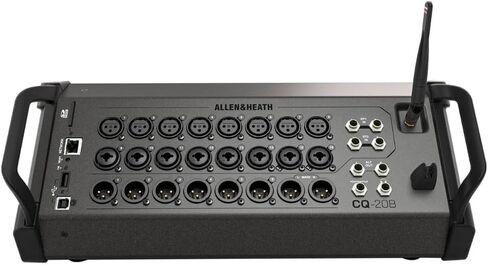 Allen & Heath AH-CQ20B Ultra-Compact 20in / 8out Digital Mixer Bundle w/ 2-Pack Pig Hog PHM15 Pig Hog 8mm Mic Cable, Power Cable and Liquid Audio Polishing Cloth in Saudi Arabia