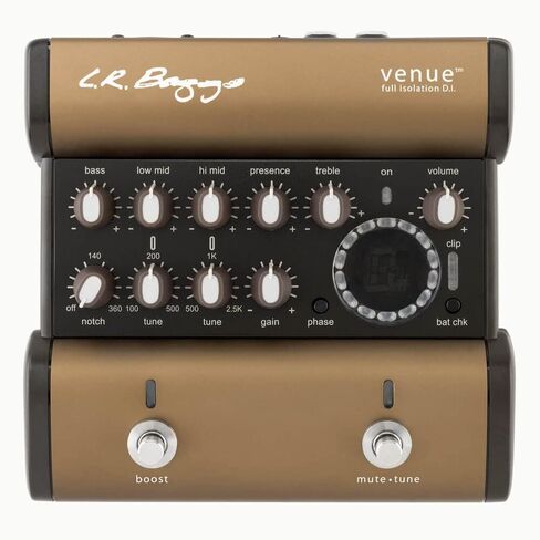 L.R. Baggs Venue DI Acoustic Guitar Preamp Direct Box Studio and Stage Pedal Tonebird Bundle with Cable, Polish Cloth, Dunlop Picks, Tonebird 9V Adapter in Saudi Arabia