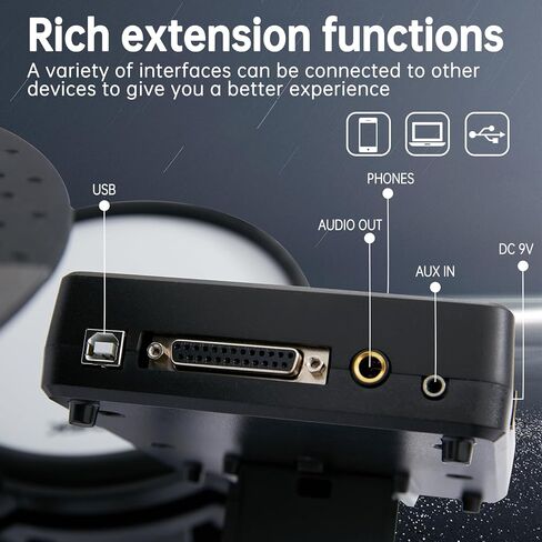 مجموعة الطبول الكهربائية، مجموعة الطبول الإلكترونية للبالغين مع 455 صوتًا، وسادات طبلة شبكية، وعصي الطبل، ودواسات شديدة التحمل، وعرش الطبل، وسماعات الرأس متضمنة - (UAED-5DS) in Kuwait