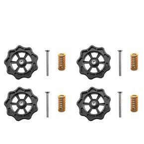 RLECS 4pcs 50mm Upgraded Hand Twist Leveling Nuts with 4PCS Hot Bed Spring and 4PCS M4X40mm Screws for Creality 3D Printer CR-10 CR-10S CR-X CR-20 Ender-3 Ender Ane Geeetech Anycubic