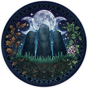 Awen Stones - Bumper Sticker/Decal (4.5" Circular)
