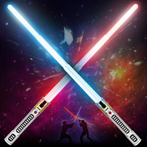 Light Up Saber for Kids, Extendable Toy Light Up Saber, Toy Sword for Kids Boys 3-8, Light Up Saber for Adult Sword Set, Retractable Light Up Saber, Blue, Red, Green Light Savers Party