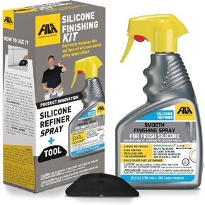 FILA Surface Care Solutions, Silicone Finishing KIT, Silicone Smoothing Spray, Suitable with caulking Tool kit and Silicone Tools, Perfect for Finishing Silicone Spray, Caulk Tool Included, 24oz