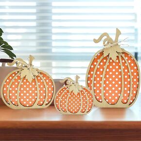 3 Pcs Pumpkin Decorations For Home, Fall Home Decor Indoor, Fall Kitchen Decor, Fall Mantel Decor, Fall Pumpkins, Autumn Decorations, Farmhouse Fall Decorations For Home, Fall Decorations Clearance
