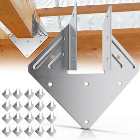 20 Pack Hurricane Tie,18-Gauge Hurricane Straps，Hot Dip Strong Galvanized Joist Hangers ,Rafter tie Brackets for Roofing Trusses Wood Timber,Seismic Bracket,Hurricane Clips