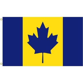 Canada recolour The maize and blue Michigan Wolverines colored Flag of Canada used to cheer on Stauskas Flag 3x5ft outdoor flag
