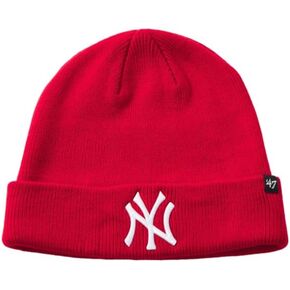 '47 MLB New York Yankees Brand Cuffed Knit Hat Beanie - Red