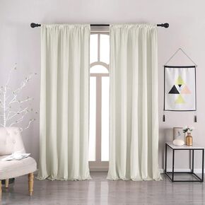 nanbowang Christmas Red Velvet Curtains 96 Inches Long Soft Curtains Rod Pocket Thermal Insulated Curtains Window Treatment for Bedroom Light Filtering Curtains Set of 2 Panels