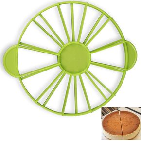 Round Cake Slice & Pie Slicer Marker, Cake Divider, Cheesecake Cutter, Double Sided Cake Portion Marker 10/12 Slices, Works Up To 10" Diameter Desserts
