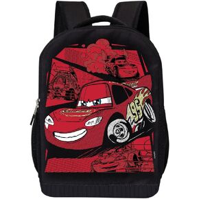 Disney Cars Backpack for Boys, Girls, Toddlers – Lightning McQueen Backpack Red and Black for Kids 16 Inch Air Mesh Padded School Bag (Red Lightning Mcqueen)