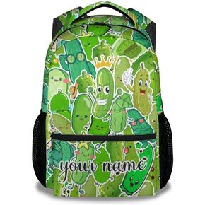 Pickle Backpack for Girls, 16 Inch Cute Backpack for School, Black Lightweight Durable Bookbag for Kids