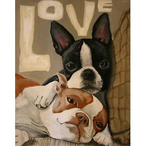 WZVZGZ Retro Tin Sign Boston Terrier Metal Sign for Home Dorm Gym Wall Decor for Family Friends 8 x 12 in