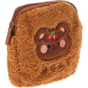 FRCOLOR Sanitary Napkin Storage Bag Travel Period Bag Travel Toiletry Bag Travel Menstrual Pad Pouch Diaper Bag for Sanitary Pad Storage Bag Pad Bag Small Bag Plush Miss Outdoor Pink